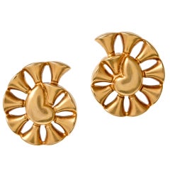 ZOLOTAS 1970's Vintage Yellow Gold Greek Earrings