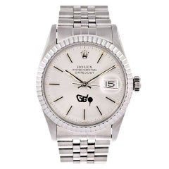 ROLEX Custom "Golf" Dial Stainless Steel Datejust 1970s