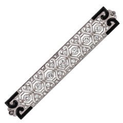 Art Deco Diamond
Black Enamel Platinum Brooch
Box Antique Art Deco Diamond
Black Enamel Platinum Brooch
Box