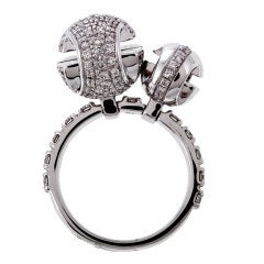 Used GUCCI Diamond White Gold  Unique Sphere Ring