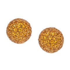 Garavelli Fine Sapphire Cluster Dome Gold Earrings 4