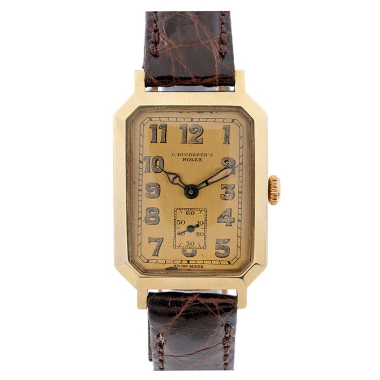 ROLEX 1930s Rare Art Deco Octagonal Wristwatch