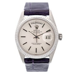 Used ROLEX White Gold Day-Date 'Presidential' Wristwatch circa 1960s