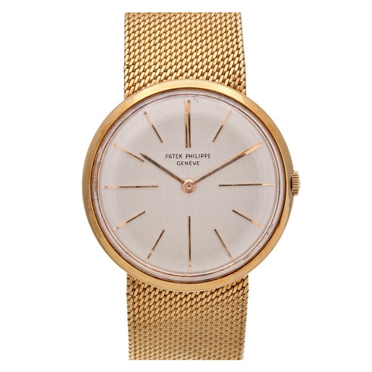 PATEK PHILIPPE Yellow Gold Wristwatch Ref 2590 with Integral Associated ...