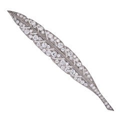 Platinum Plumage "Hardy and Hayes" Art Deco Feather Brooch
