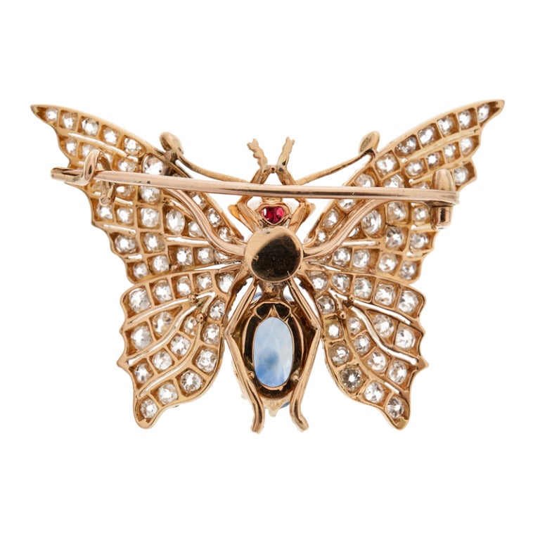 Beautiful rendition one of the classic Victorian themes. As the grande Victorian Era lead into the art nouveau, these natural themes began emerging with tremendous frequency. Butterflies were always among the most popular, as the abundant variations