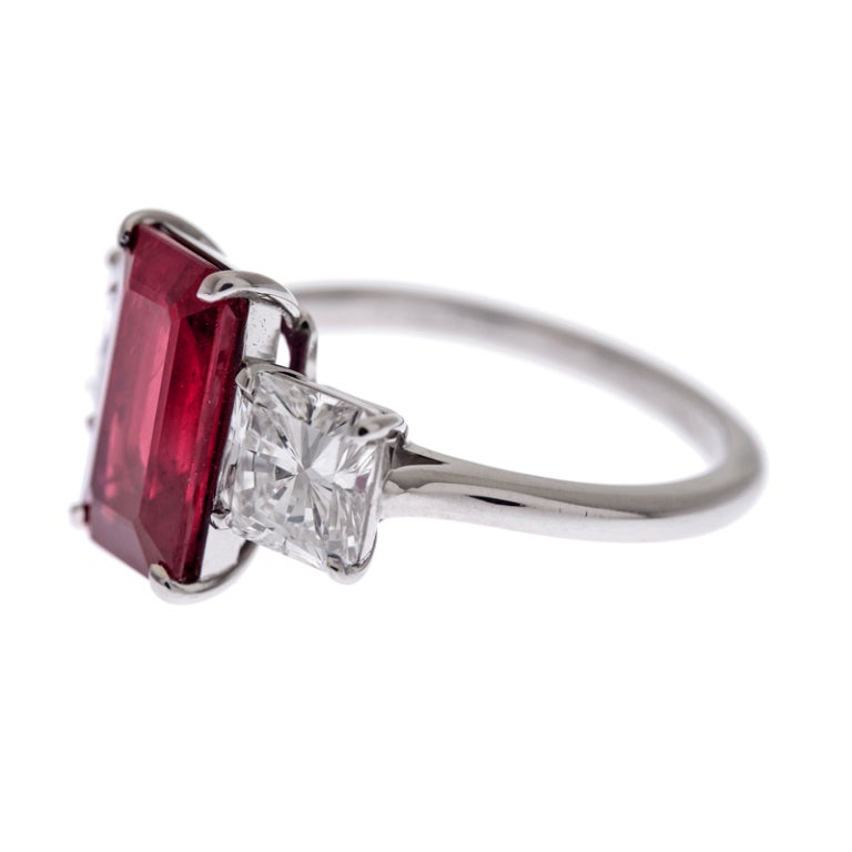 Ruby engagement rings emerald cut