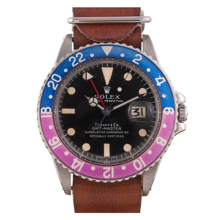 ROLEX Tiffany & Co GMT-Master with Faded Bezel Ref 1675