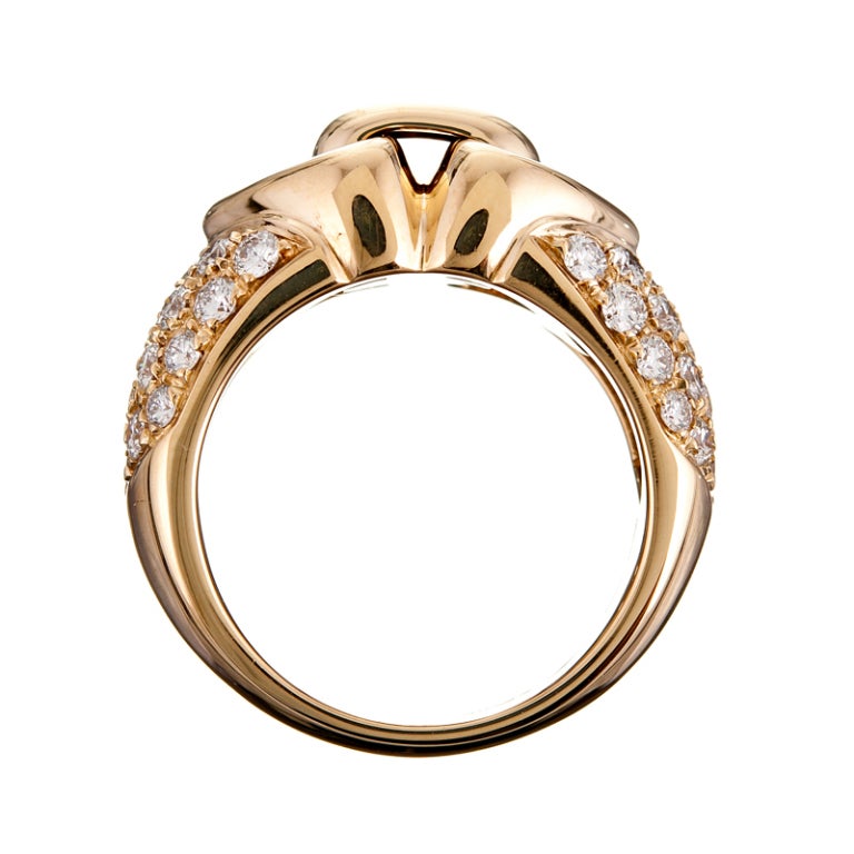 Women's Bulgari Yellow Gold and Diamond Ring