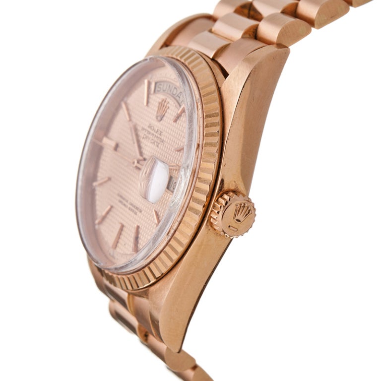 Very few Ref. 1803s were produced in rose gold with this especially rare 
