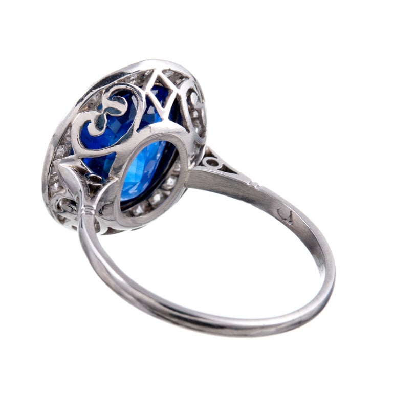 Women's Oval Blue Sapphire Diamond 