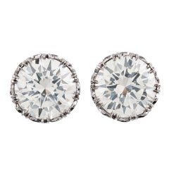 Brace Yourself: 8.65 Total Carat Weight Diamond Studs!