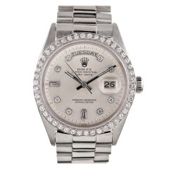 ROLEX Platinum and Diamond Day-Date Wristwatch Ref 1804 circa 1967