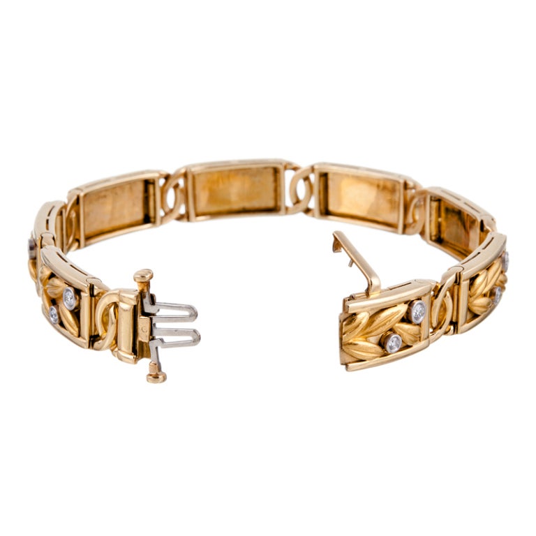Women's Art Nouveau Inspired Diamond Link Bracelet by Mark Patterson