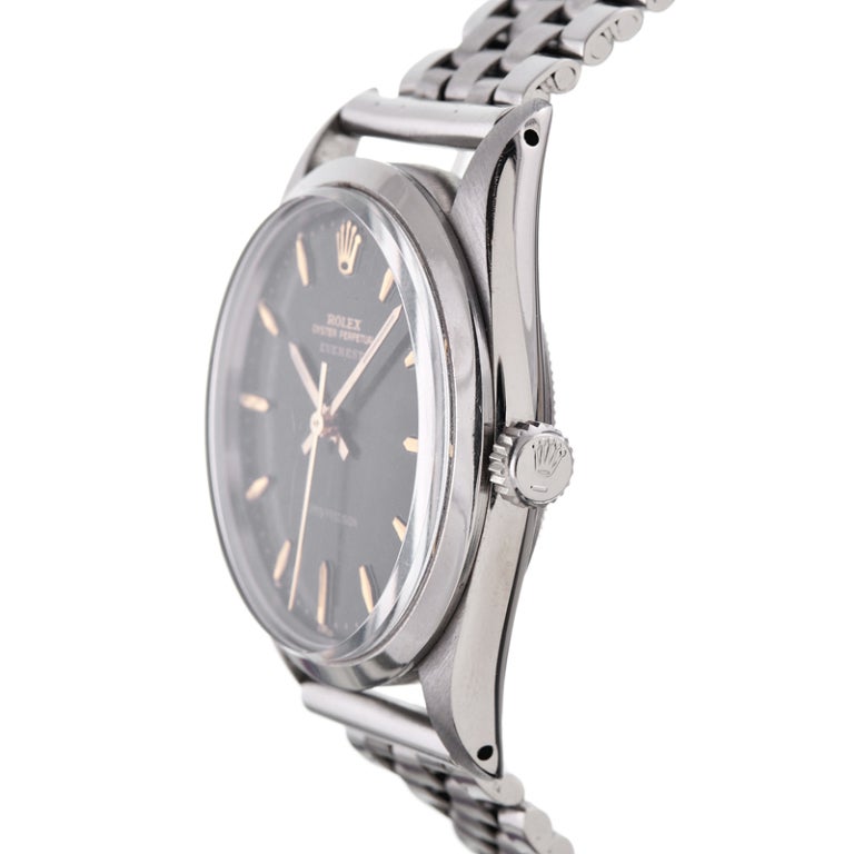 ROLEX Stainless Steel Everest Wristwatch Ref 5504 circa 1950s