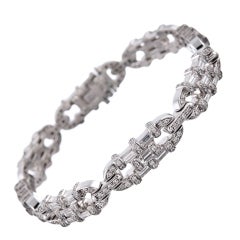 Elegant Mixed Cut Diamond Link Bracelet