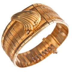 OMEGA Lady's Yellow Gold Concealed Dial Bracelet Watch 7