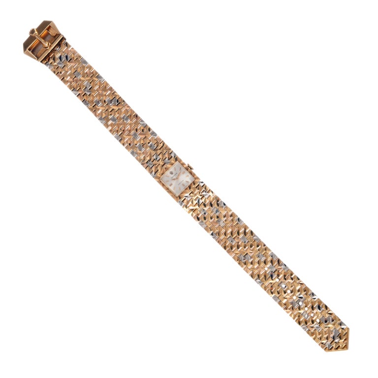 ROLEX Rare Lady's Three-Color Gold Precision Bracelet Watch 2