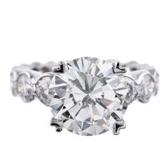 5.48ct Round Brilliant Cut Diamond "Sequential Bezel Set" Ring