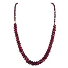 Antique Garnet Bead Necklace