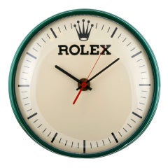 Rolex Metal Wall Clock circa 1960s