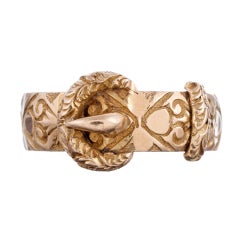 Antique Late Victorian Buckle Ring