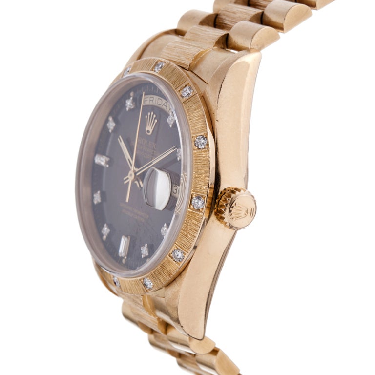 Rolex "Oak Ridge Boys" Day-Date, Brown Dial with Diamonds