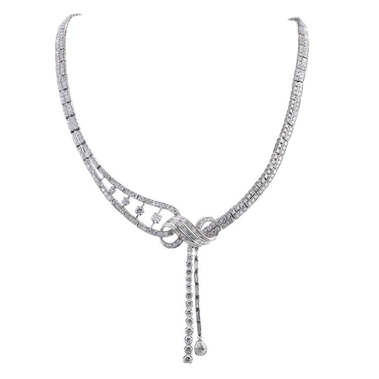 High Glamour: Diamond and Platinum Extra Fine Necklace