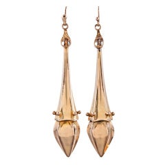 Georgian Antique Yellow Gold "Torpedo" Earrings