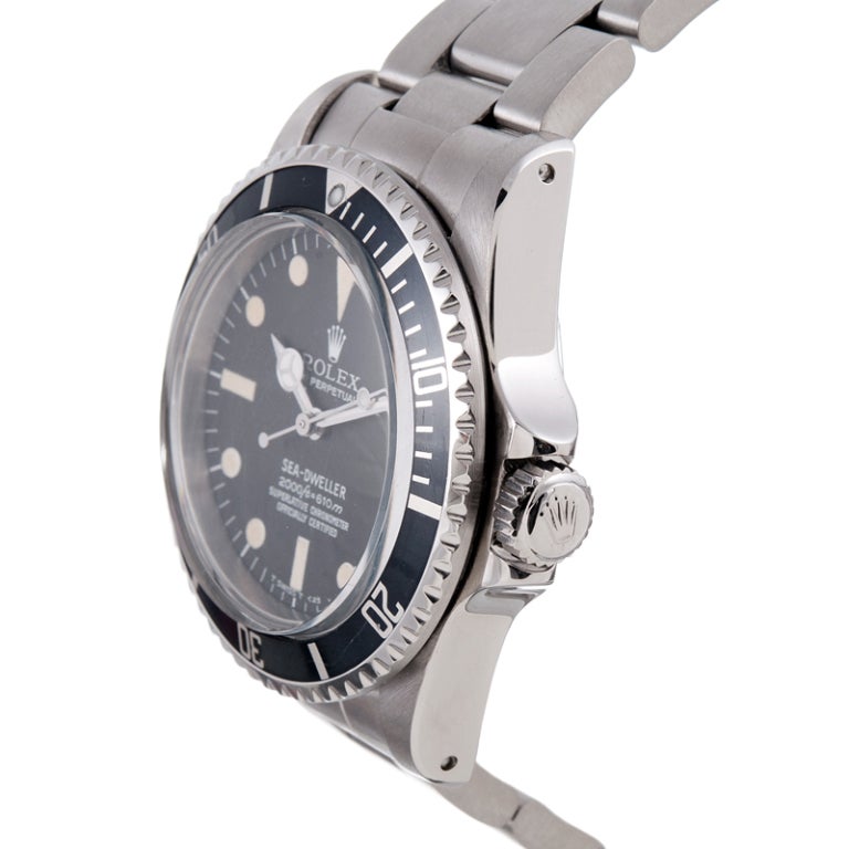 Rolex Stainless Stee "Rail Dial" Sea-Dweller Wristwatch Ref 1665