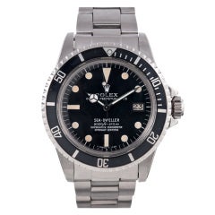 Retro Rolex Stainless Stee "Rail Dial" Sea-Dweller Wristwatch Ref 1665