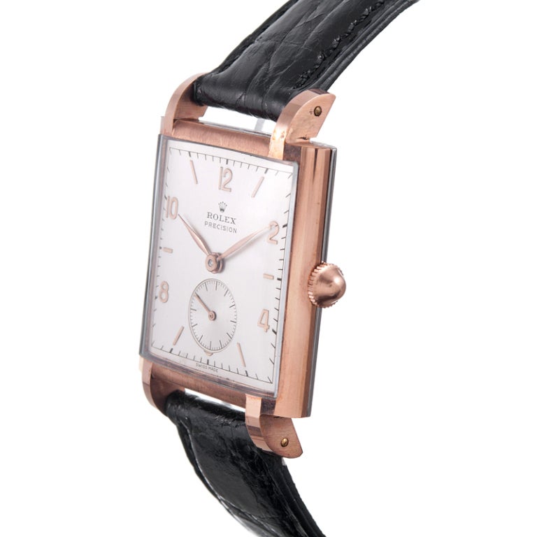 An exceptional find! This 1940s Rolex Precision is the epitome of 