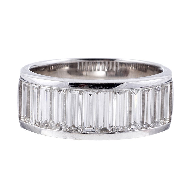 Baguette Diamond HalfEternity Band at 1stDibs