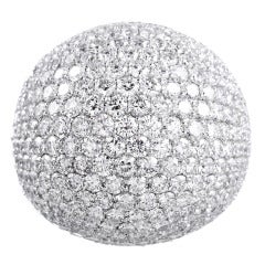 Dazzling Domed Diamond Disco Ball Cocktail Ring 6