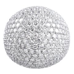 Dazzling Domed Diamond Disco Ball Cocktail Ring