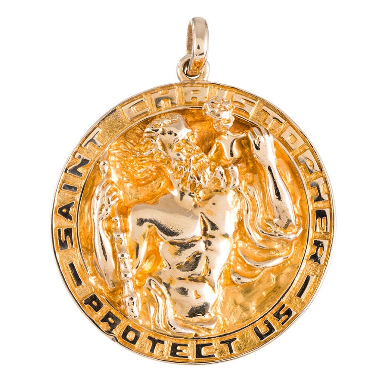 St. Christopher Protect Us" Medallion by American Jeweler "RUSER