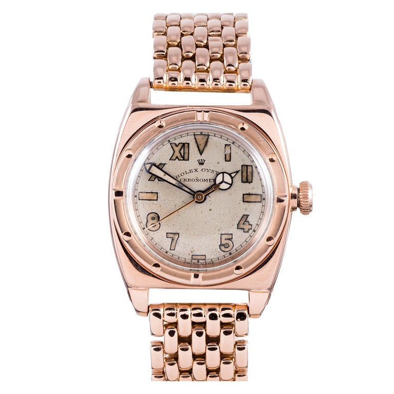 Rolex Rose Gold Viceroy Wristwatch Ref 3359 with California Dial circa 1940