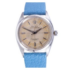 Vintage Rolex Stainless Steel Oyster Perpetual "Sunken Dial" Wristwatch circa 1950s