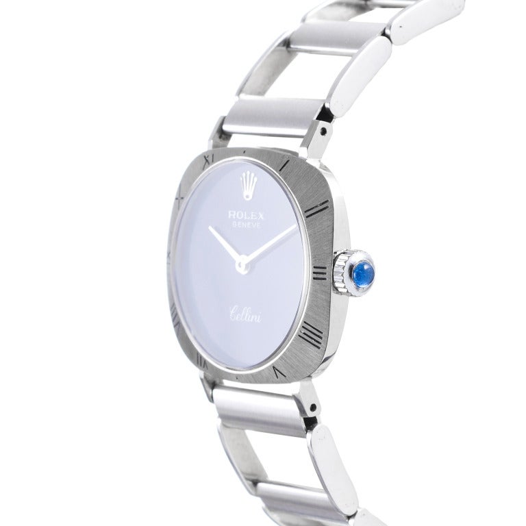 Rolex lady's 18k white gold Cellini wristwatch with original bracelet