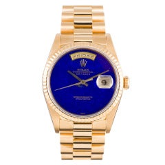 Montre Rolex Day-Date à cadran Lapis Lazuli en or jaune Réf. 18238