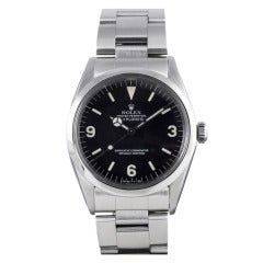 Retro Rolex Stainless Steel "Hacking" Explorer Wristwatch Ref 1016 circa 1970s