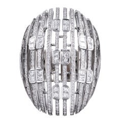 Large "Gentle Giant Dome" Flex Ring with Diamonds 7