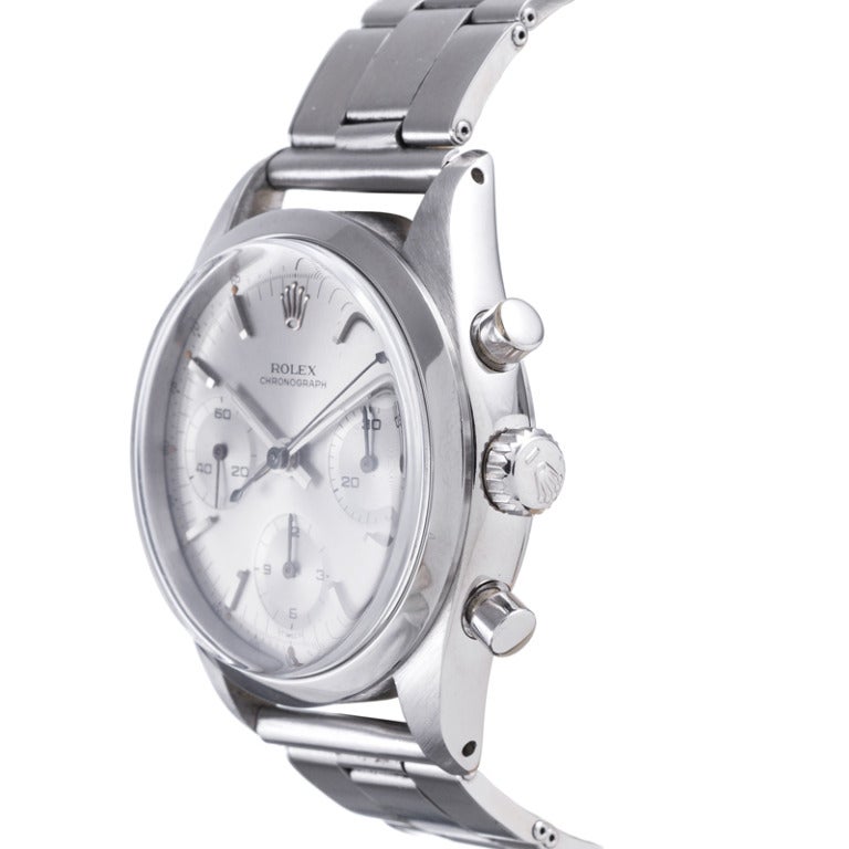 Rolex Monochomatic Chronograph Wristwatch Ref 6238 circa 1960s