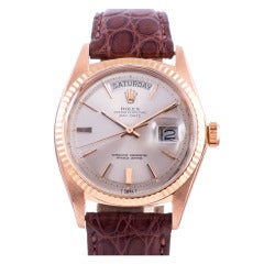 Vintage Rolex Pink Gold Day-Date Wristwatch Ref 1803