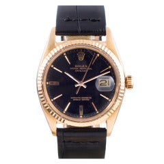 Montre Rolex Datejust en or rose "Stella" Ref 1601 circa 1966