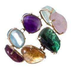 Organic Chic Large Cabochon Gemstone Bracelet