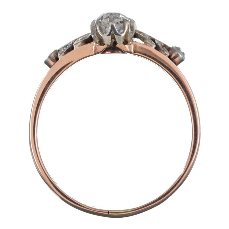 Women's Sweet Victorian Diamond Flower Ring