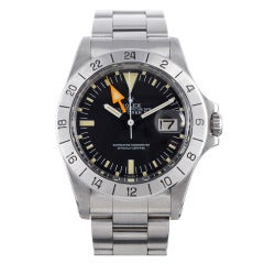 Retro Rolex Stainless Steel "Straight Hand" Explorer II Wristwatch Ref 1655 Circa 1975