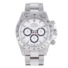 Used Rolex Stainless Steel "Last Zenith Movement" Daytona circa 2000 with Box and Papers