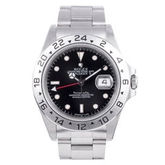 Retro Rolex Stainless Steel Explorer II Wristwatch Retailed by Tiffany & Co circa 1990s